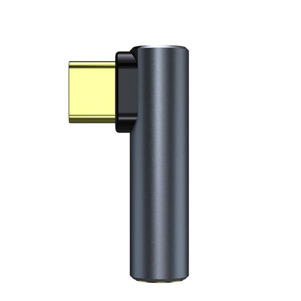USB-C til 3,5 mm hovedtelefon lydadapter sort