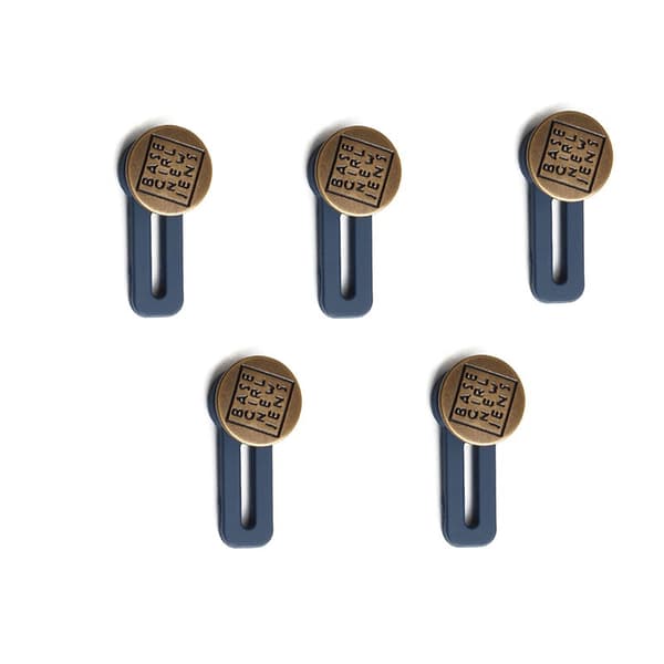 Justerbar midjeforlengelsesknapp for jeans
