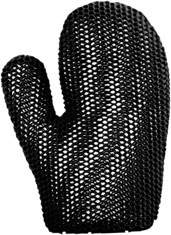 Bade Skrubberhandske Brusehandske Med Farverig Bikube | Vævet Elastisk Materiale Skånsom (sort, 24*13cm) black