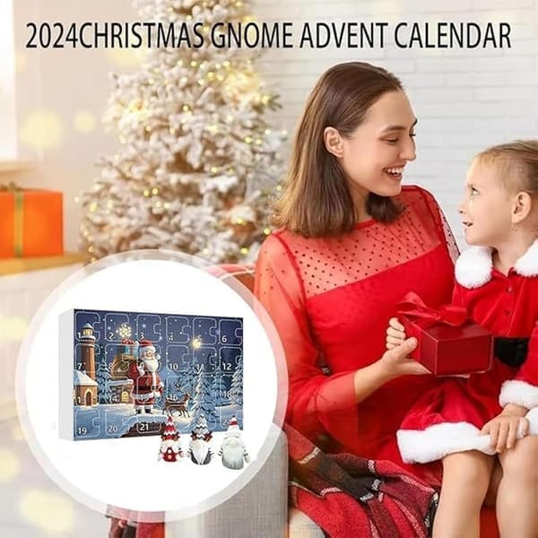Julnedräkningskalender Söt tomteplyschleksak Julöverraskning Julklapp.