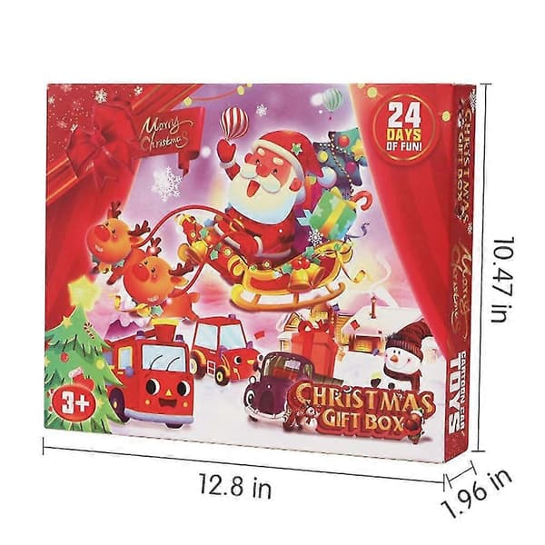 24 dagar julnedräkning adventskalender dra tillbaka bil blindlåda för barnleksaker presenter