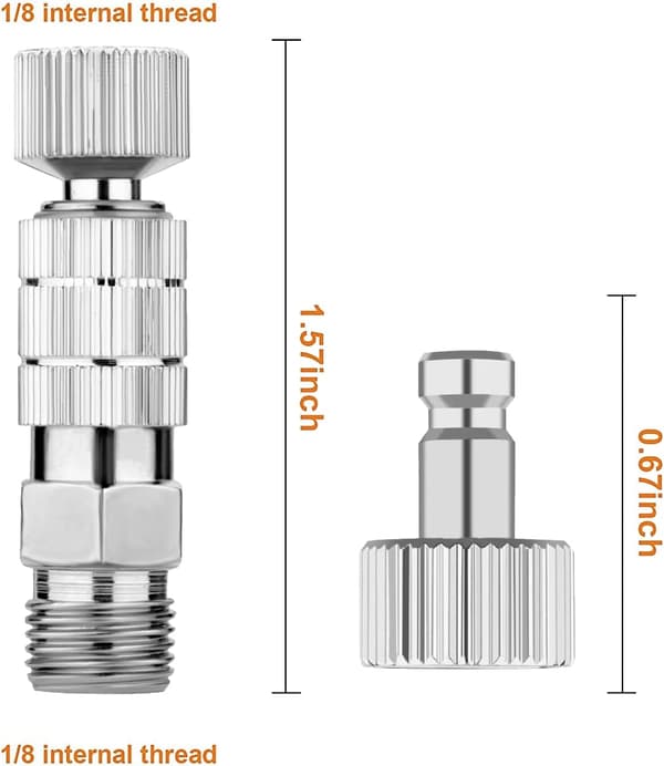 Hurtigkoblingsadapter til airbrush med 5 hanfittings, 1/8 MF