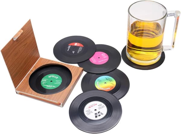 6 stk. Sorte CD Plade Brikker