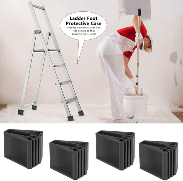 4-pack stegfotsskydd, halkfria PVC-gummimattor för stegfötter