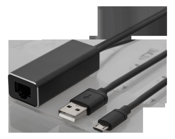 Ethernet-sovitin, heijastuslaite, 1 m, 100 Mbps, USB-A + USB MicroB