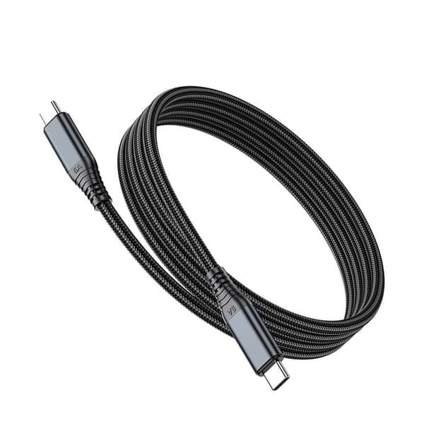 240W USB-C til USB-C hurtigopladningskabel til telefoner, laptops og mere, kompatibel med APPLE, Samsung, Huawei Sort 2 m Sort 2 m Black