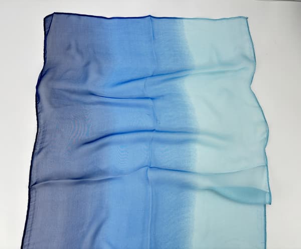 Shimmer Sjal: Elegant perle chiffon skjerf Blå Blue
