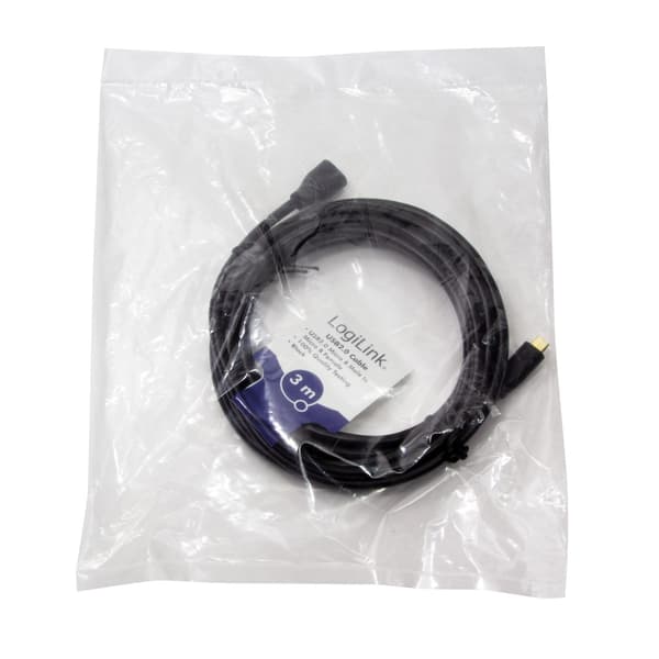 MicroUSB-jatkokaapeli 3m