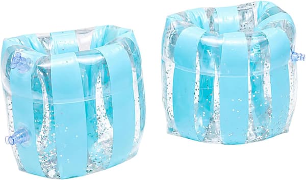 Generisk simarmband uppblåsbart flytarmband för vuxna (blå, 17*18cm) blue