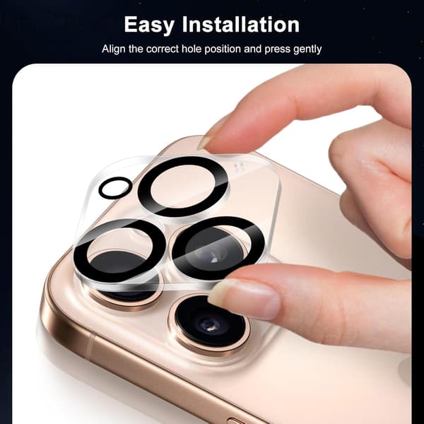 Kameralinsskydd (3-pack) Kompatibelt med iPhone 16 Pro 6.3\" & iPhone 16 Pro Max 6.9\" Kameralinsskydd