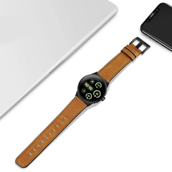 Ekte lærreim til Google Pixel Watch 3 (45mm) - Brun