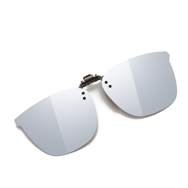Polariserte clip-on solbriller sølv Silver