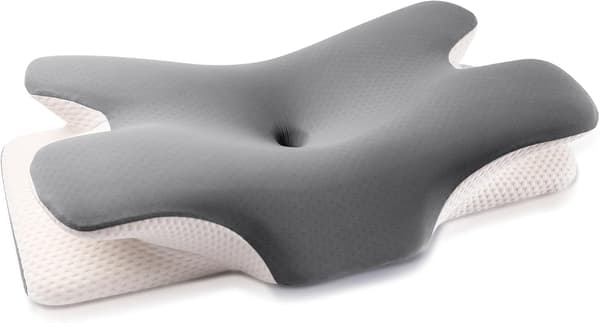 Memory Foam Kudde, Bekväm Kudde, Stödjande Nackkudde, Ergonomisk sidokudde (GRÅ)
