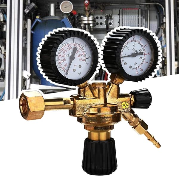 Tryckregulator, CO2 Gasflaskregulator, För återanvändbara MIG/MAG-, TIG- och TIG-flaskor, Gastrycksregulator