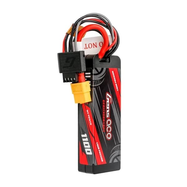 Lipo Gens ace G-Tech 1100mAh 11.1V 3S1P 60C GRP-76 Hardcase Batteri med XT60 Stik
