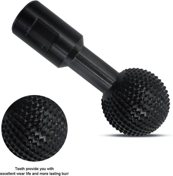Roterende kutter, tilbehør for vinkelsliper, trebearbeiding, ringformet kutter med sfærisk meisel, diameter 14 mm.