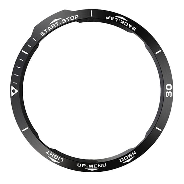 Stilfuld sort og hvid urkrans til Garmin Fenix 6X-serien