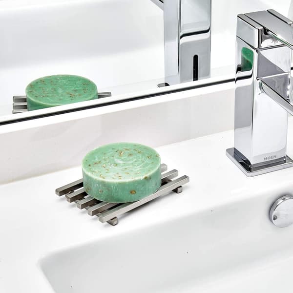 Sæbeskål/Holder, Gitterdesign, Fremstillet af rustfrit stål, Børstet rustfrit stål