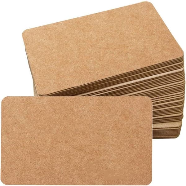 Kraft visittkort, ubestrøket, 100-pakning, 8,8 x 5,5 cm