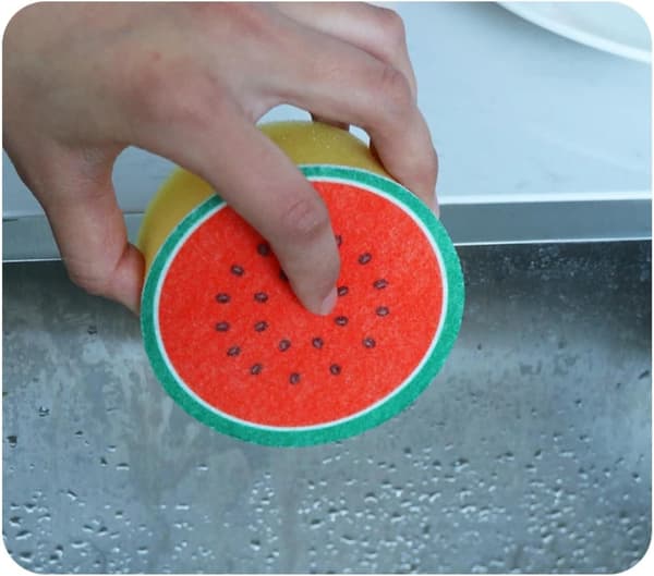 Diskmaskinssvamp, frukttrycksvamp, skursvamp, köksdiskduk (vattenmelon) Watermelon