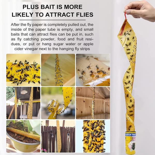 Flugfälla, 16 st Flugpapper, Flugfångare, Flugfällor inomhus för hemmabruk, Flugremsor, Flugfångare inomhus