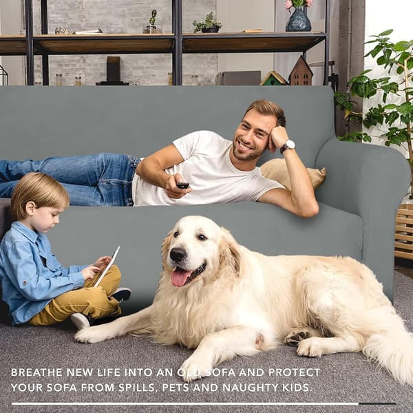 Strækbart sofabetræk, skridsikker sofabetræk, elastisk sofabetræk med armlæn, sofabetræk Koltuk Örtüsü sofakast light green 3 sitzer | sofa breite: 183-234 cm