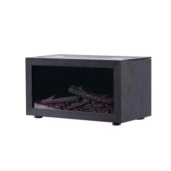 Aromaspridare, 3D Flamma Eterisk Olja Diffuser, Luftfuktare, Eldstadseffekt, LED Flamma Design