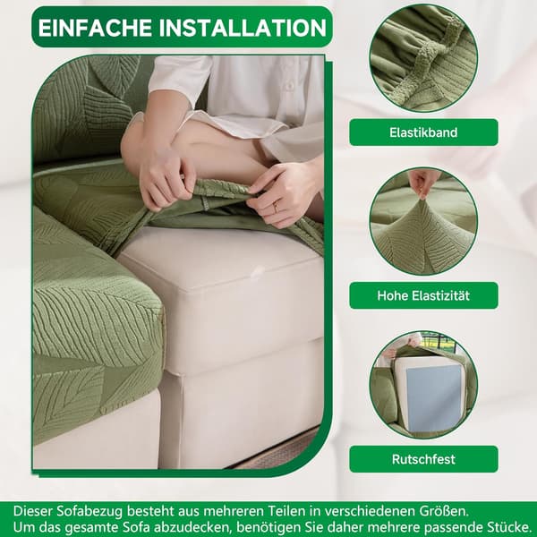 Sofföverdrag - Universal Elastiskt Sofföverdrag för Sittdyna, Halkfritt, Tvättbart & Lättskött, Perfekt för Soffskydd ivory 30*80cm