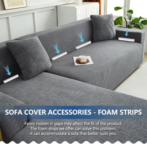 Sofföverdrag, Soffskydd, Sofföverdrag 2-sits, Sofföverdrag, Stretch Sofföverdrag, Pläd, Universellt Sofföverdrag Light gray 90-140cm