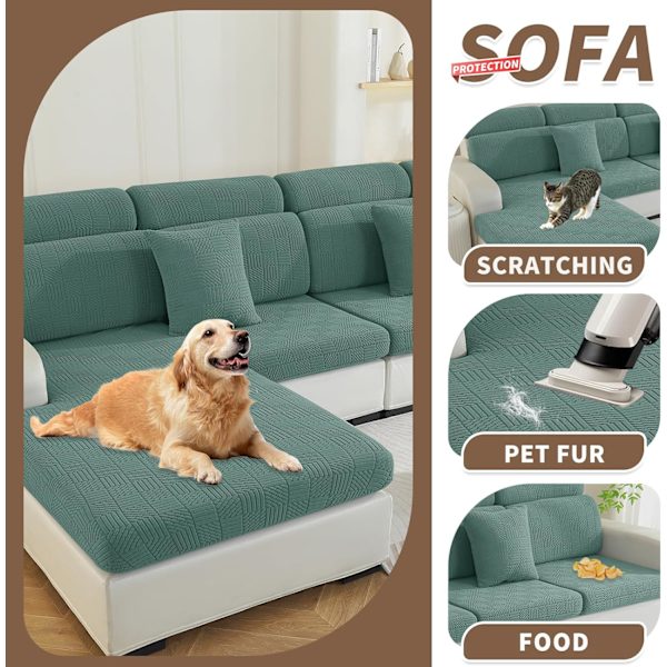 Sofahynde Betræk, Strækbart, Elastisk Hyndebetræk, Sofahyndebetræk, Universal Sofahyndebetræk, Sofahynde Sofabetræk Beige Larger single