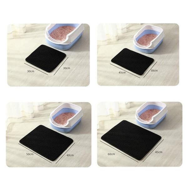 Honeycomb Design Litter Mat, Non-Slip and Waterproof, Multiple Sizes Grey 60*45cm