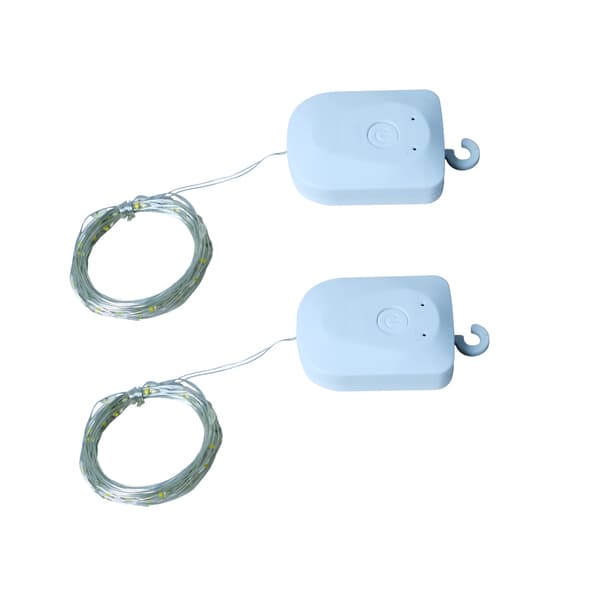 2M Fairy Lights 2-pack - Flerfärgad Uppladdningsbar Multi-läge för Sovrum Trädgårdsfest Multicolor 2 PC-2M