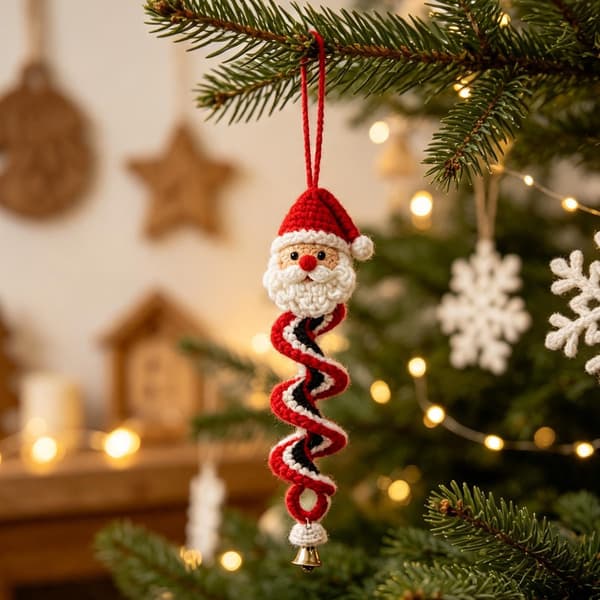 2-pak DIY hæklesæt snemand spiral – begynder, julepynt, stil 5 Style 13