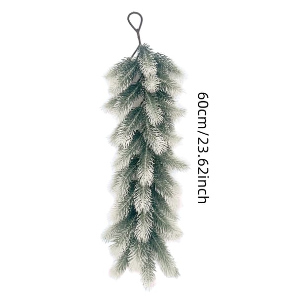 Christmas teardrop swag 2-pack, extra long – snowy, frosted, style 2 color 2 2 Pack