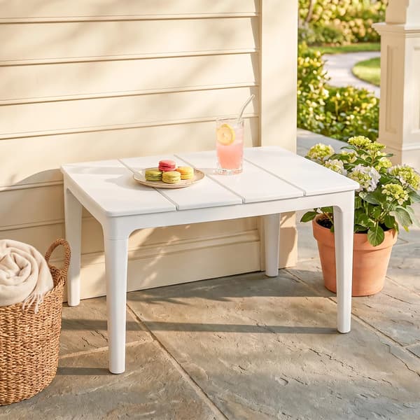 Have sidebord 70x53x39cm - Cremhvid til terrasse balkon udendørs elegant design