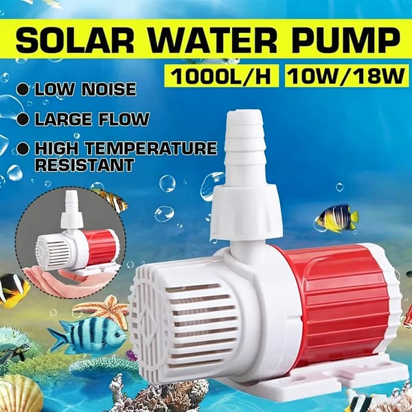 12V DC Tyst Mikrovattenpump - 1000L/H Flöde, 5m Lyft för Akvarium, Damm, Fontän, Hydroponik
