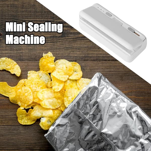 Bärbar Vakuumförpackare - Handpump för Matpåsar, Chips & Grönsaker White