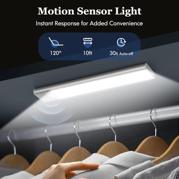 Rörelsesensor LED-lampa 2-pack - 1500mAh Magnetisk Trådlös Grå 20cm Gray 2PCS-20CM
