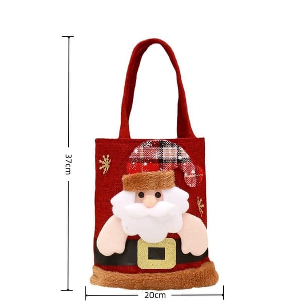 3D Christmas Gift Bag 20x35cm 1-pack – reusable, style 1 Style 1