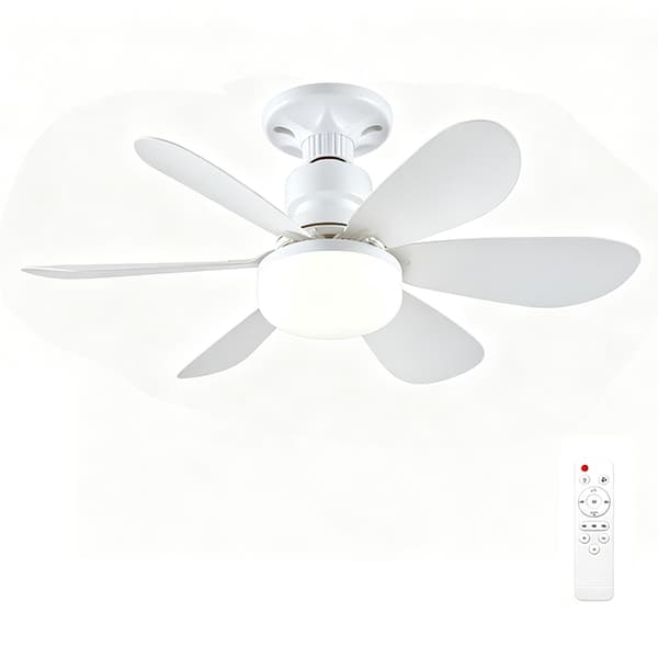 LED Takvifte, 52 cm, Fjernkontroll, 6 Blader, Justerbar Belysning, Stillegående Drift, Timer