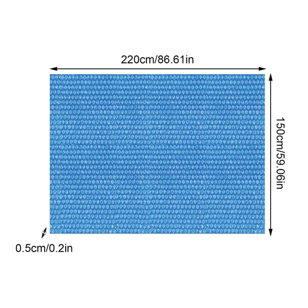 Rektangulärt solpoolskydd - 220x150cm bubbelfilt för uppvärmning av pool och spa Rectangle-220*150cm