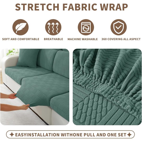 Sofahynde Betræk, Strækbart, Elastisk Hyndebetræk, Sofahyndebetræk, Universal Sofahyndebetræk, Sofahynde Sofabetræk Blue Larger single