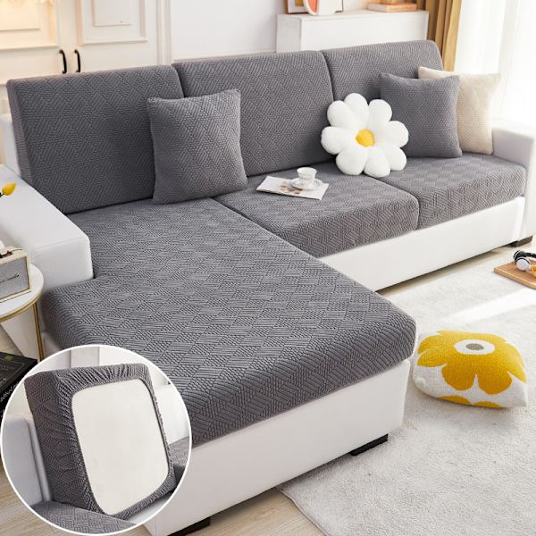 Sofahynde Betræk, Strækbart, Elastisk Hyndebetræk, Sofahyndebetræk, Universal Sofahyndebetræk, Sofahynde Sofabetræk Dark Gray Extra Large Single