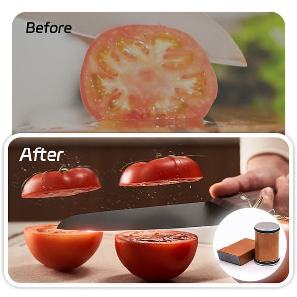 Knife Sharpener with Industrial Diamond - Rolling Knife Sharpener, Sharpening Wheel Tool with 15° and 20° Multi-angle Knife Sharpening Tool, Suitable for Kitchen Knives