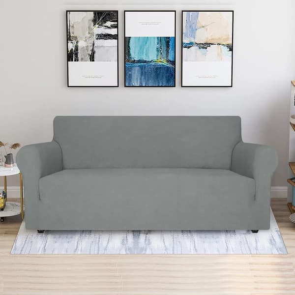 Strækbart sofabetræk, skridsikker sofabetræk, elastisk sofabetræk med armlæn, sofabetræk Koltuk Örtüsü sofakast beige 3 sitzer | sofa breite: 183-234 cm