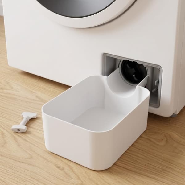 Washing Machine Drain Pan, Removable Plastic - with Overflow Drain Style 1