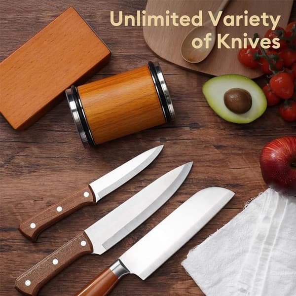 Knife Sharpener with Industrial Diamond - Rolling Knife Sharpener, Sharpening Wheel Tool with 15° and 20° Multi-angle Knife Sharpening Tool, Suitable for Kitchen Knives