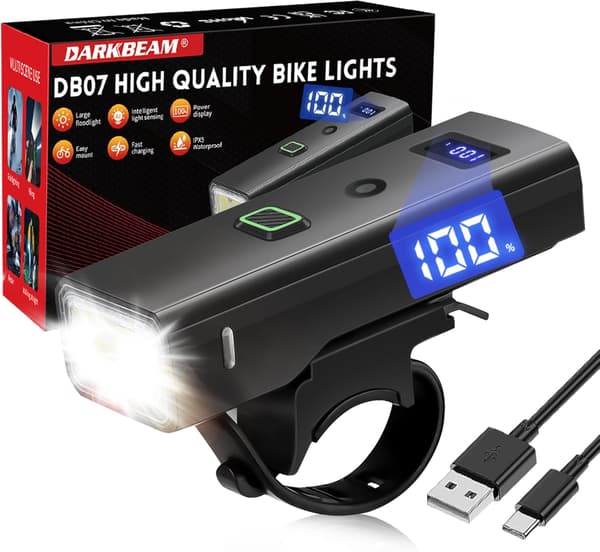 USB Cykellygte Ultra-Lys - 4 Tilstande Vandtæt LED Lyssensor til Nat