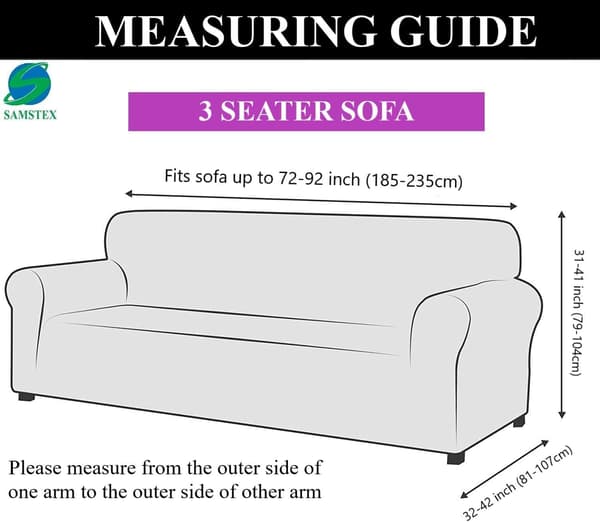 Stilfuldt sofabetræk, strækbart 1-delt sofabetræk, højt strækbart sofabetræk, 3-personers tykt blødt sofabetræk, maskinvaskbart skridsikkert sofabetræk Light Gray 4 seater/xl sofa