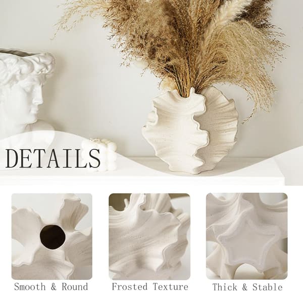 Nordisk Minimalistisk Keramikvas 1-pack - Boho Inredningsstil A Vit White A